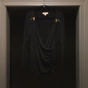 Michael Kors black cowl neck shirt- brand new